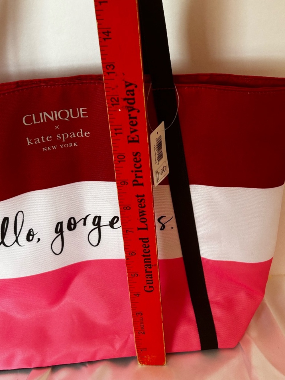 NWT Clinique X Kate Spade Shopping Shoulder Travel Tote Large Bag - Picture 6 of 7